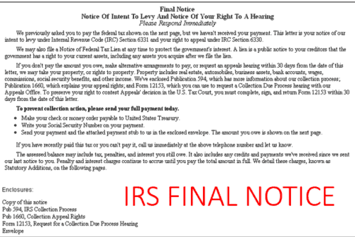 can the IRS Freeze Your bank account